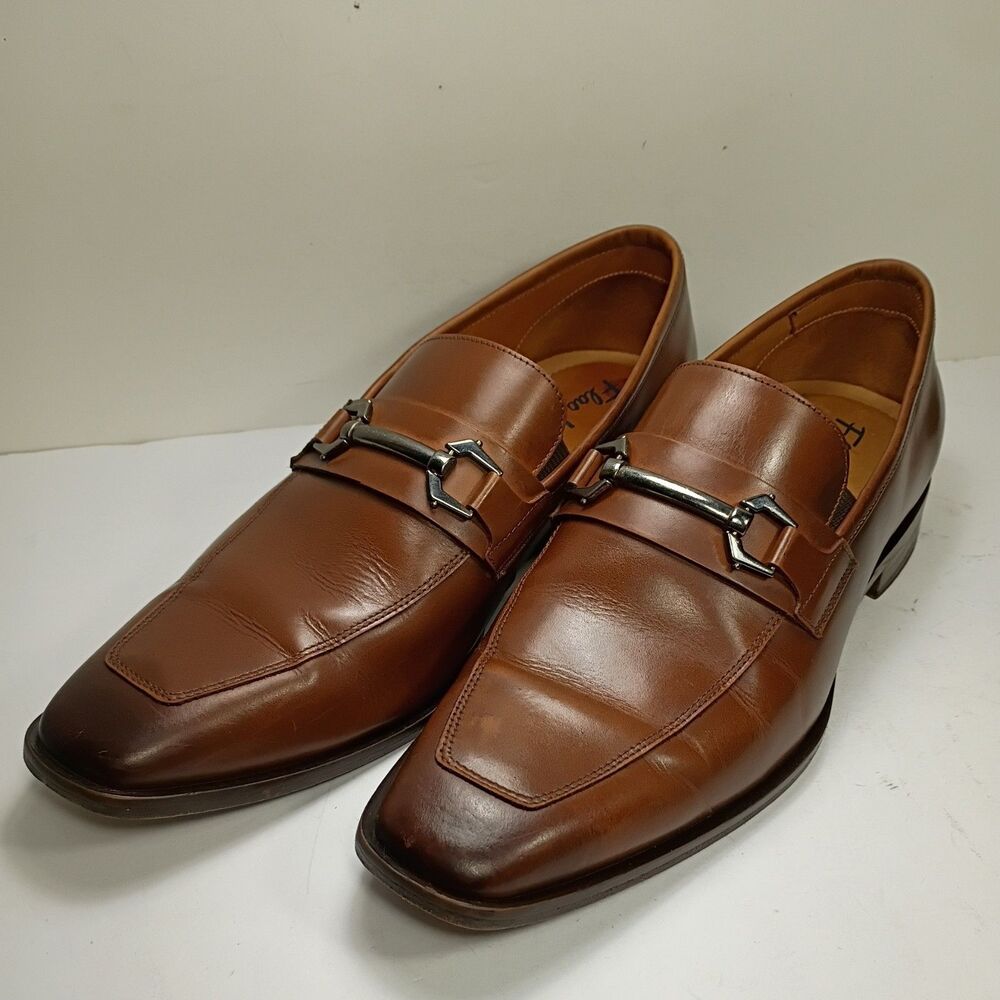 Flag LTD Men’s Noble Bit Leather Loafer Dress Shoes in Brown Size 10.5M  E22